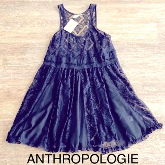 💯✅ AUTHENTIC ANTHROPOLOGIE LACE SHEER TOP/DRESS - Picture 2 of 10